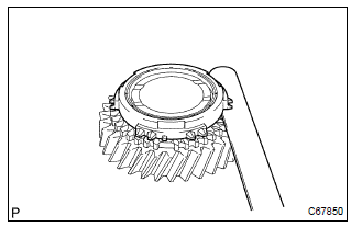 Toyota Corolla. Inspect synchronizer ring no.3