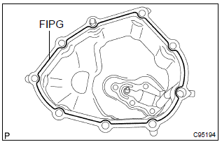 Toyota Corolla.  Install manual transmission case cover sub–assy