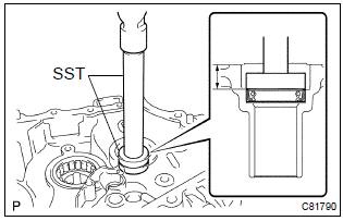 Toyota Corolla. Install front transaxle case oil seal