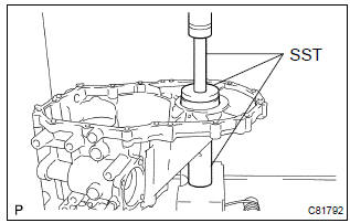 Toyota Corolla. Install fr differential case rear tapered roller bearing