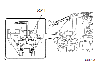 Toyota Corolla. Adjust differential side bearing rreload