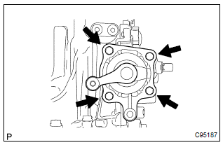 Toyota Corolla. Install shift & select lever shaft assy