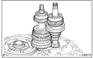 Toyota Corolla.  Install input shaft assy