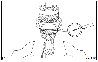 Toyota Corolla. Inspect 3rd gear radial clearance