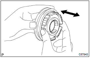 Toyota Corolla. Inspect transmission hub sleeve no.2