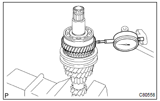 Toyota Corolla. Inspect 4th gear radial clearance