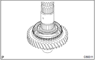 Toyota Corolla. Install synchronizer ring no.1