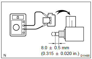 Toyota Corolla. Inspect clutch start switch assy