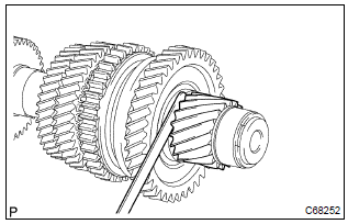 Toyota Corolla. Inspect 1st gear thrust clearance