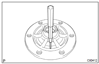 Toyota Corolla. Remove front differential pinion shaft straight pin