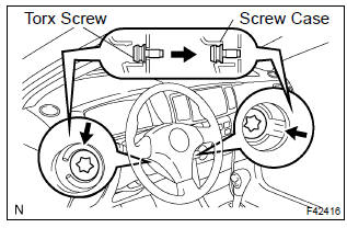 Toyota Corolla. Remove horn button assy