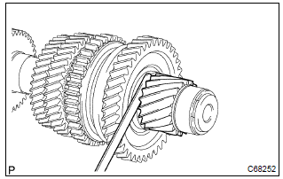 Toyota Corolla.  Inspect 1st gear thrust clearance