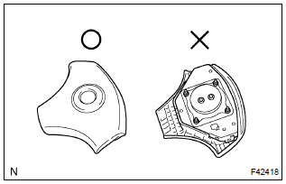 Toyota Corolla. Remove horn button assy