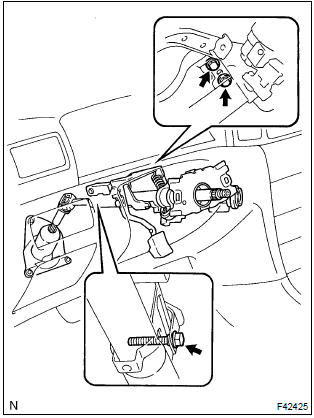 Toyota Corolla. Remove steering column assy