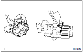 Toyota Corolla. Remove un–lock warning switch assy