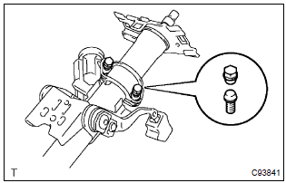 Toyota Corolla. Install steering column upper w/switch bracket assy