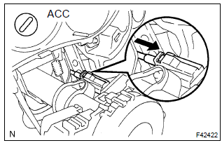 Toyota Corolla. Connect floor shift parking lock cable assy 