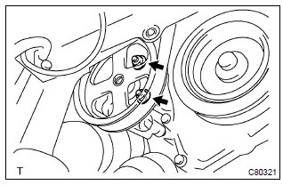 Toyota Corolla. Remove vane pump assy