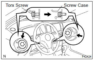 Toyota Corolla.  Install horn button assy