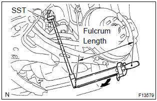 Toyota Corolla. Connect pressure feed tube assy