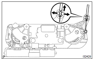 Toyota Corolla. Remove heater control & accessory assy