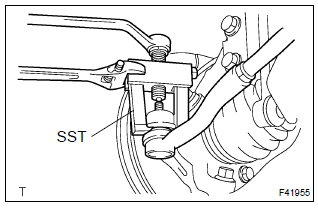 Toyota Corolla. Disconnect tie rod end sub–assy lh