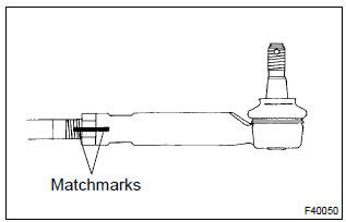 Toyota Corolla. Remove tie rod end sub–assy lh