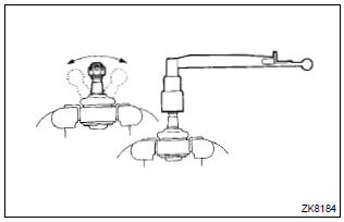 Toyota Corolla. Inspect tie rod end sub–assy lh