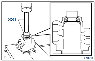 Toyota Corolla. Remove power steering control valve upper oil seal