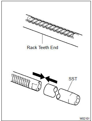 Toyota Corolla. Install power steering rack