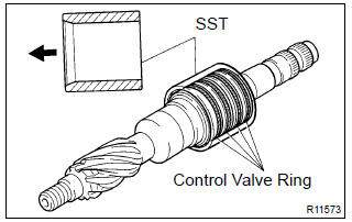 Toyota Corolla. Install power steering control valve