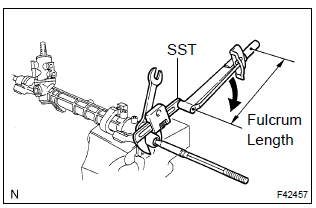 Toyota Corolla. Install steering rack end sub–assy