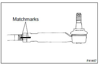 Toyota Corolla. Install tie rod end sub–assy lh