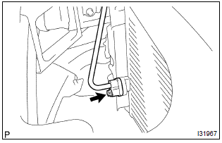 Toyota Corolla. Disconnect cooler refrigerant liquid pipe a