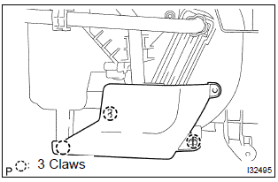 Toyota Corolla. Remove heater piping cover