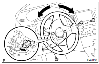 Toyota Corolla. Dispose of horn button assy