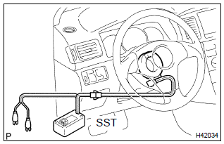 Toyota Corolla. Dispose of horn button assy