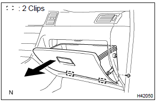 Toyota Corolla. Remove instrument panel sub–assy lower