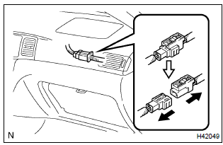 Toyota Corolla. Dispose instrument panel passenger air bag assy