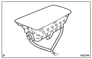 Toyota Corolla. Dispose instrument panel passenger air bag assy