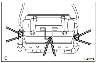 Toyota Corolla. Dispose instrument panel passenger air bag assy