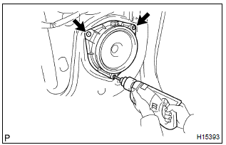 Toyota Corolla. Remove front no.1 Speaker assy