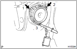 Toyota Corolla. Install front no.1 Speaker assy