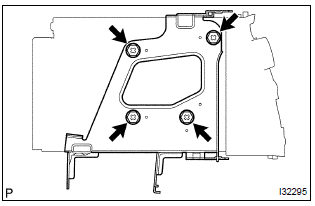 Toyota Corolla.  Remove radio bracket no.2