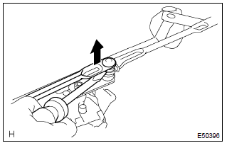 Toyota Corolla. Remove windshield wiper motor assy