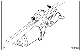 Toyota Corolla. Remove windshield wiper motor assy