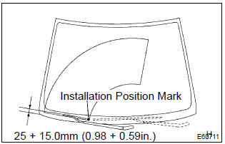 Toyota Corolla.  Install fr wiper arm rh