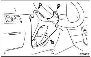 Toyota Corolla. Remove steering column cover lwr