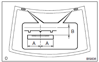 Toyota Corolla. Install windshield glass stopper no.2