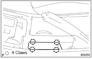 Toyota Corolla. Remove parking brake hole cover sub–assy